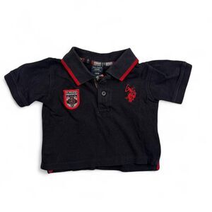 Vintage U.S. Polo Assn Polo Shirt 18M Black Red Toddler Collared Tee
